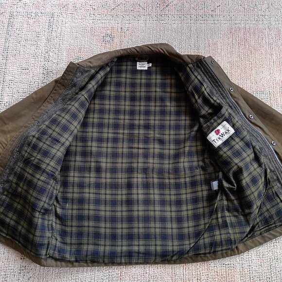 Flint and Tinder Flannel-lined Waxed Hudson Jacket (Forest, M) - Picture 3 of 9